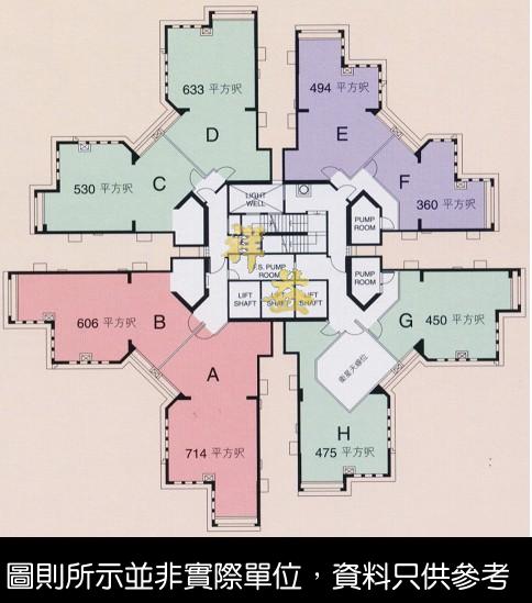 嘉湖山莊美湖居 圖則 FLOOR PLAN BLOCK 5 天台